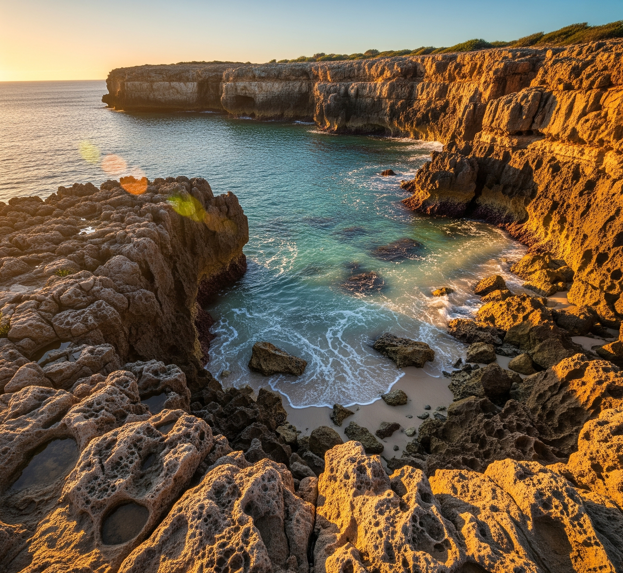 The Unique, Rocky Shoreline At Coral Cove Park