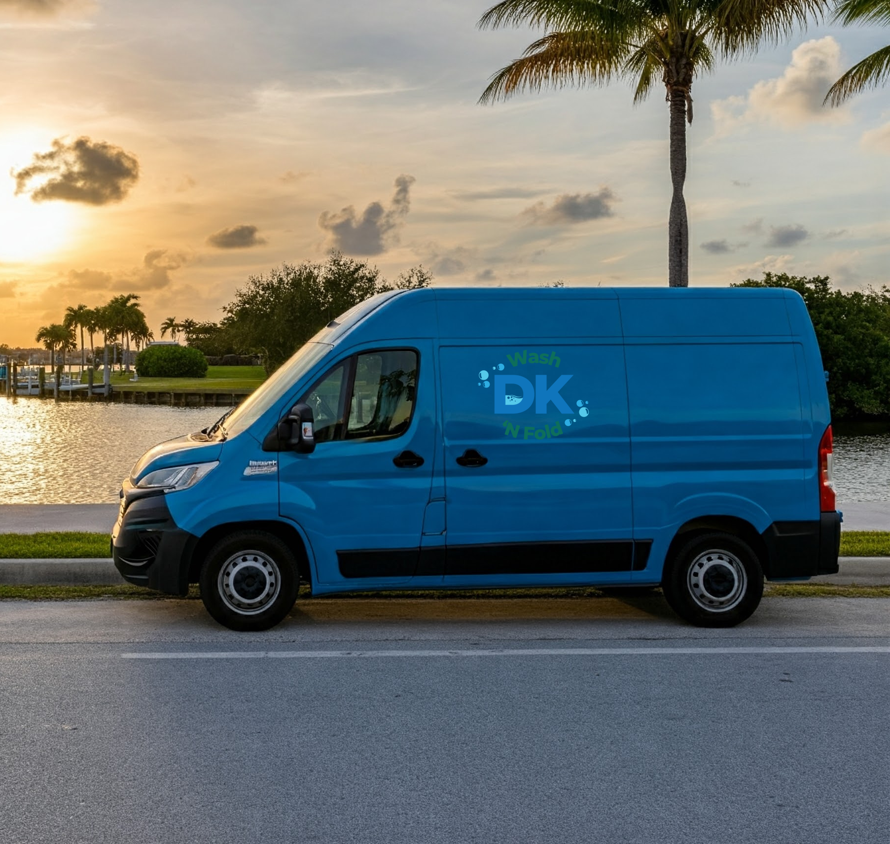 Blue DK Van